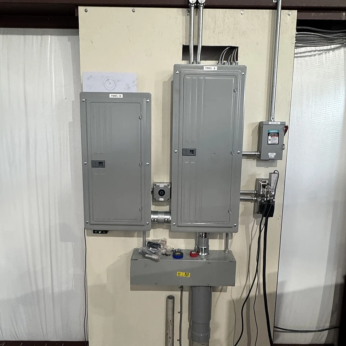 Commercial electrical panel installation